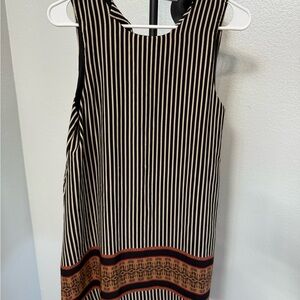 Audrey 3+1 Black and White Striped Midi Dress